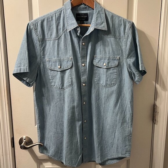 Lucky Brand - True Indigo Button Up Shirt / Size Medium - Picture 1 of 10